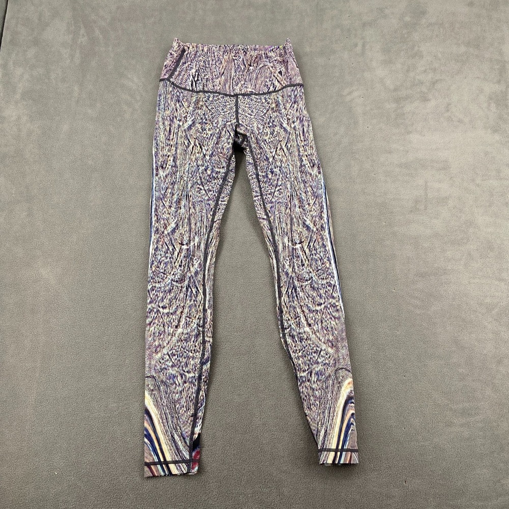 Lululemon Wunder Leggings Womens 6 Multi Abstract Sweat Wicking‎ Skinny Leg Yoga